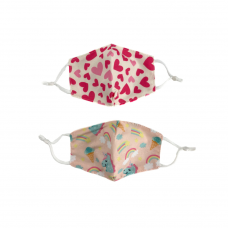 Smiggle Kids Face Mask Heart for Girls 2 Pcs Buy 1 Get 1 FREE